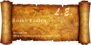 Loibl Elvira névjegykártya
